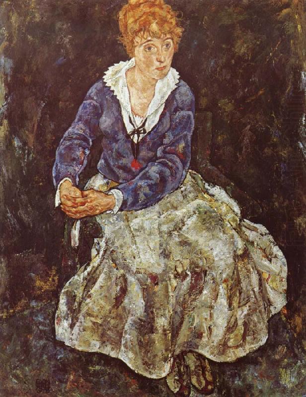 Egon Schiele Portrait of Edith Schiele Seated china oil painting image